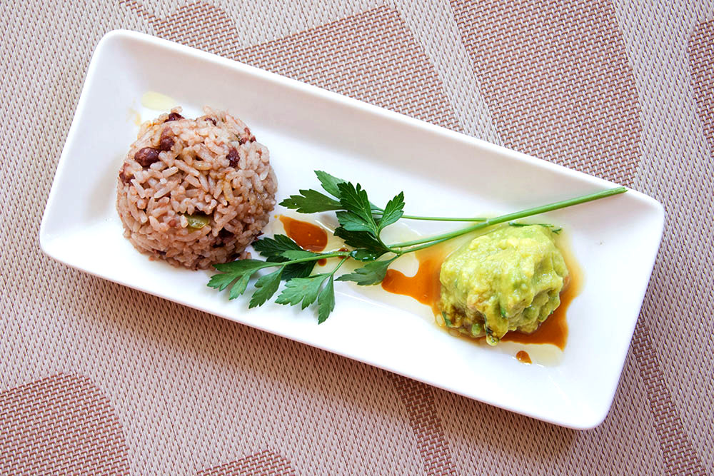 Arroz y guacamole